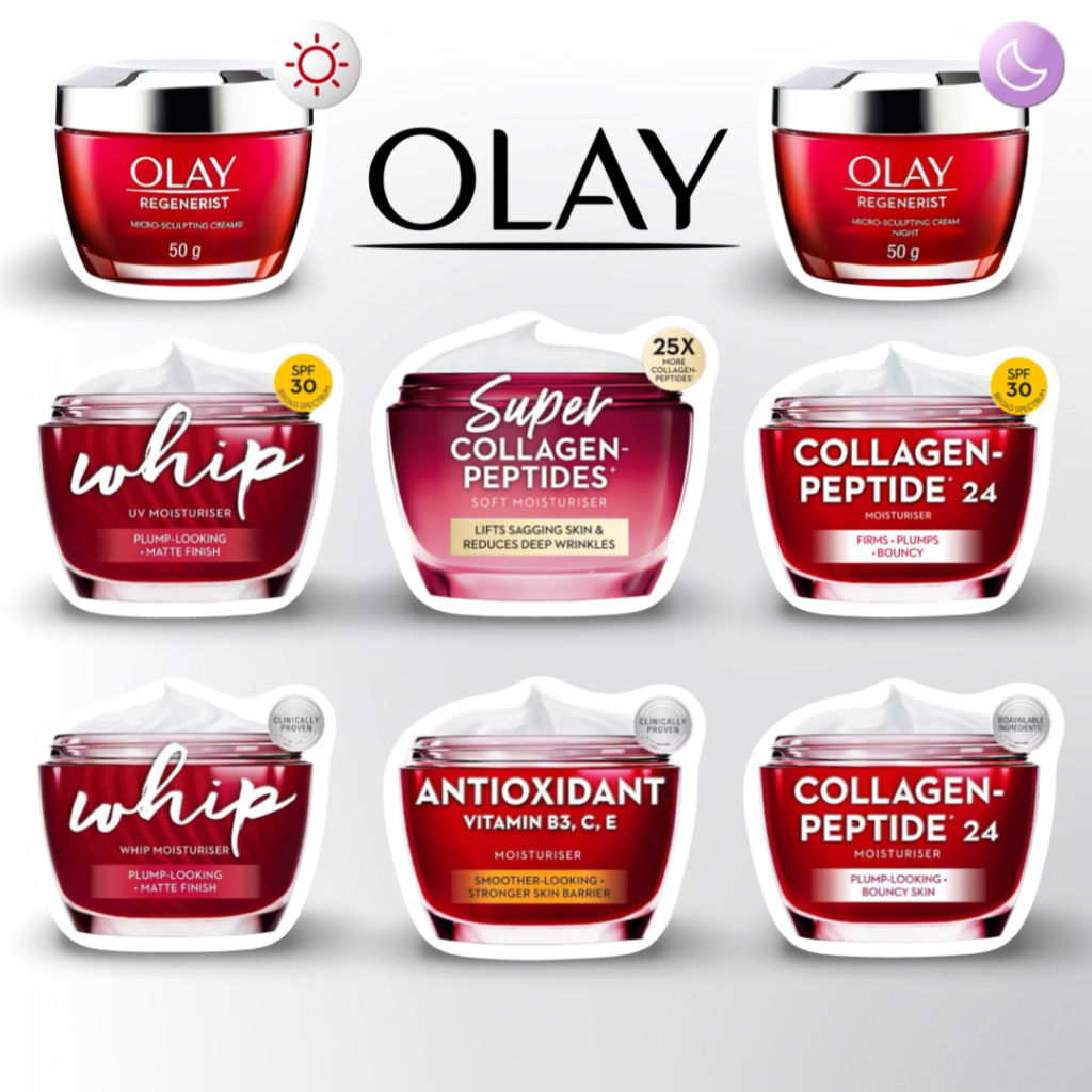 [ แท้100% ] Olay ครีมทาหน้ากระปุกแดงทุกสูตร โอเลย์ ครีมลดเลือนริ้วรอย