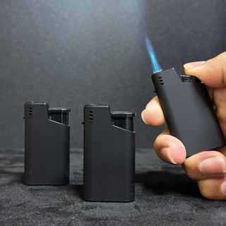 อุปกรณ์จุดไฟ สีดำซิลิโคน หัวเหล็กปรับไฟได้ เติมแก๊สถอดปลอกได…