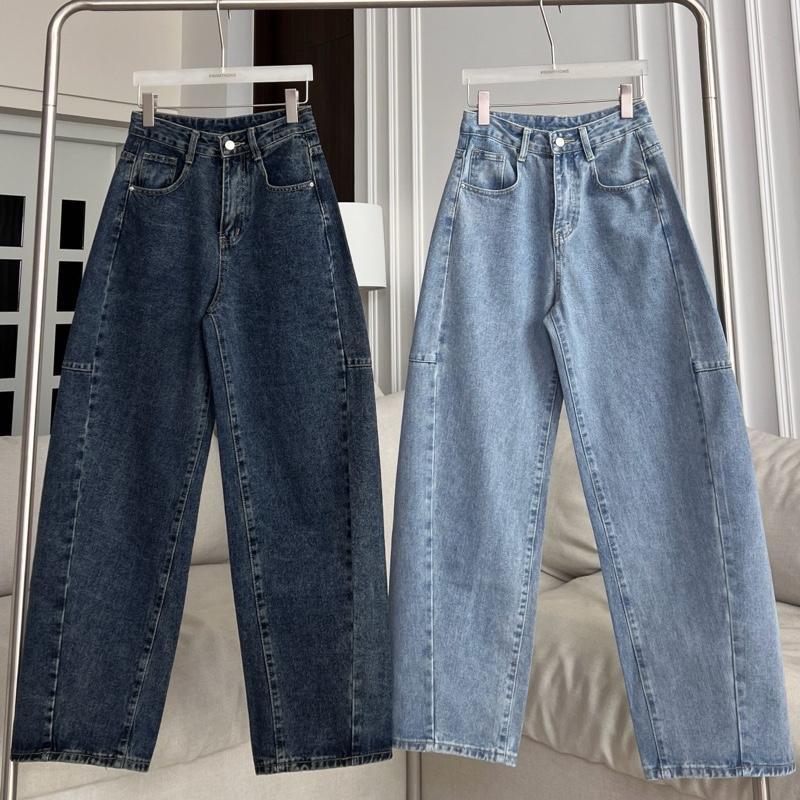 PTJ30270 Luna Barrel High-rise กางเกงยีนส์ PROMTHONG เอวสูงทรง Curved - 2