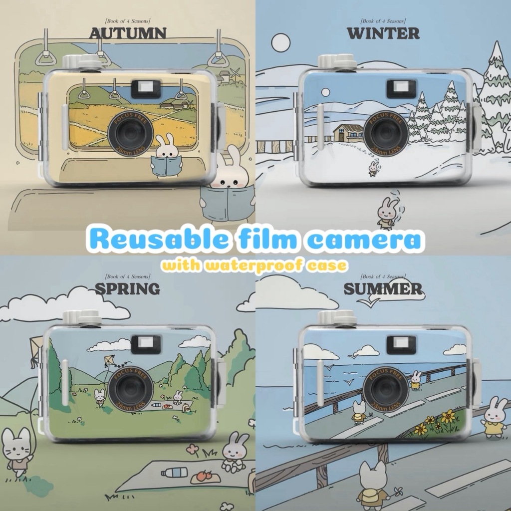 กล้องฟิล์ม 35mm ใช้ซ้ำได้ พร้อมเคสกันน้ำ