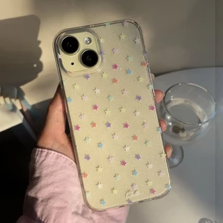 Iphone 11 12 13 14 15Pro Max X XR XS Max 7 8 14 15 Plus SE2020 เคสโทรศัพท์ Ins Candy สีผีเสื้อ Bling Clear Soft Cover