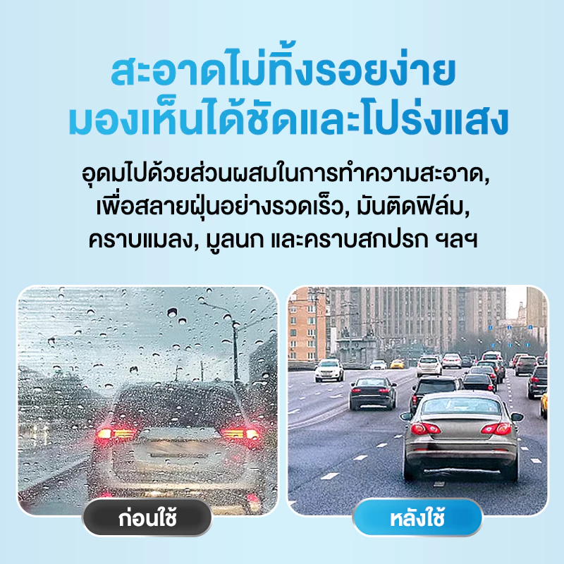 ( สั่ง1 ได้ 4 ชิ้น )Super Wash น้ำยาทำความสะอาดกระจก ล้างคราบน้ำบนกระจก น้ำยาทำความสะอาดกระจกรถยนต์ thumbnail 6