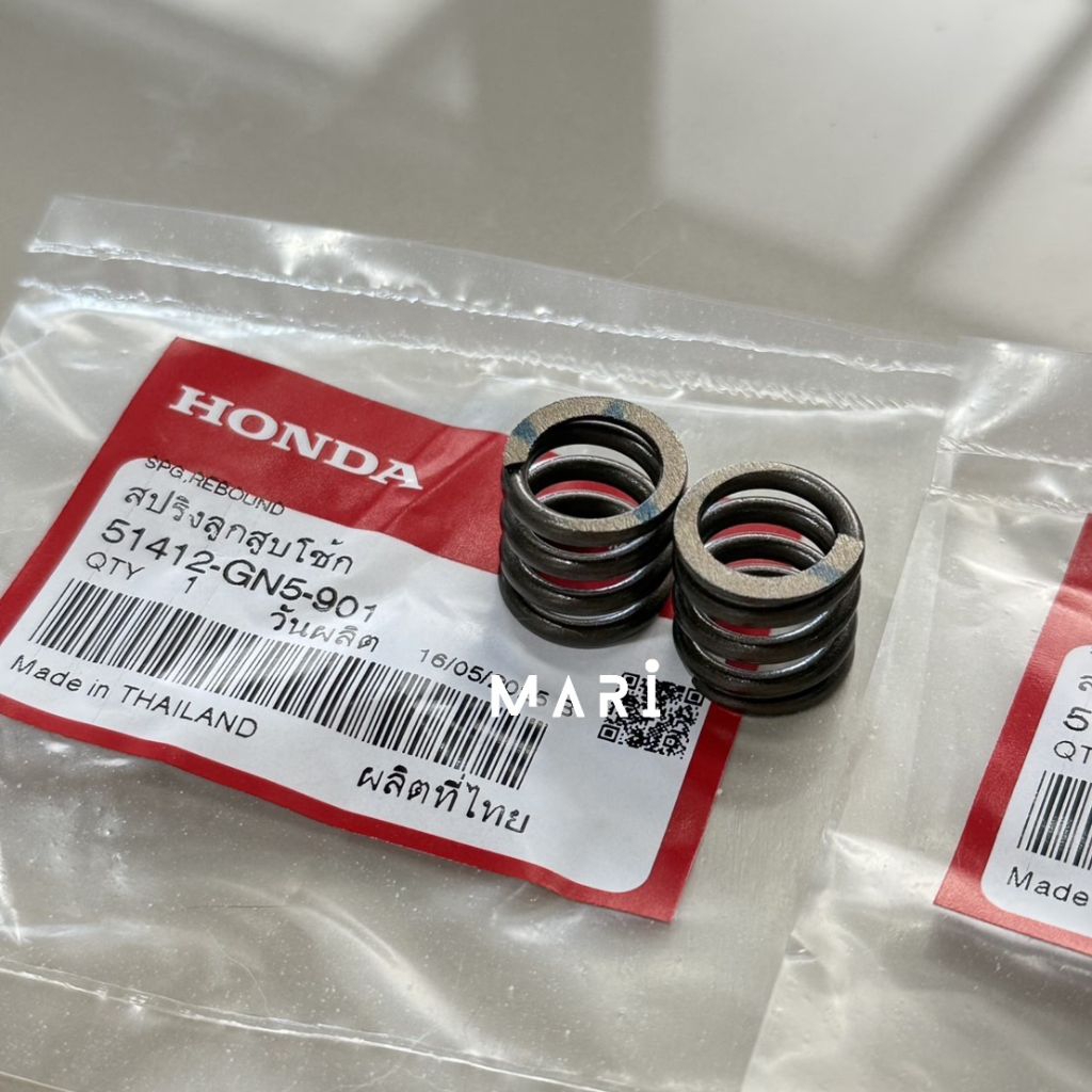 สปริงโช๊คหน้าตัวเล็ก (2ตัว)Wave125 R S i Wave125 (LED),(ปลาวาฬ) Wave110i แท้เบิกศูนย์100%