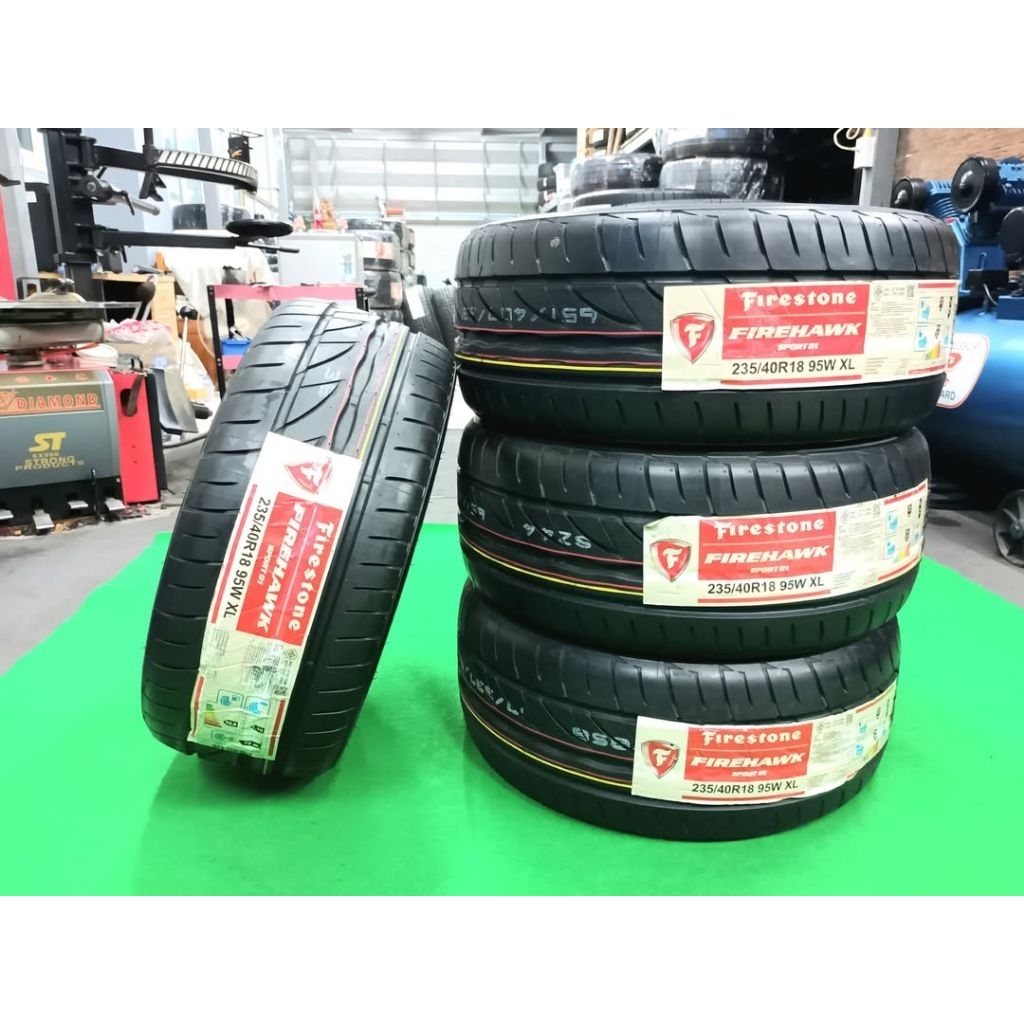 *ราคา 2 เส้น* ยางใหม่ค้างปี 235/40R18 Firestone Firehawk Sport01 ผลิตปี 2023 ประกันบวม 2 ปี ส่งฟรีมี