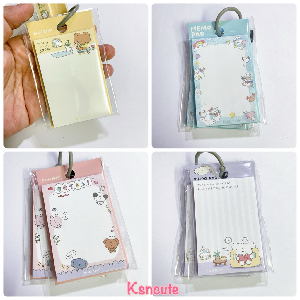 กระดาษโน๊ต สุดคุ้ม 1 ชิ้นได้2แพ็ค ลายน่ารักมาก memo pad