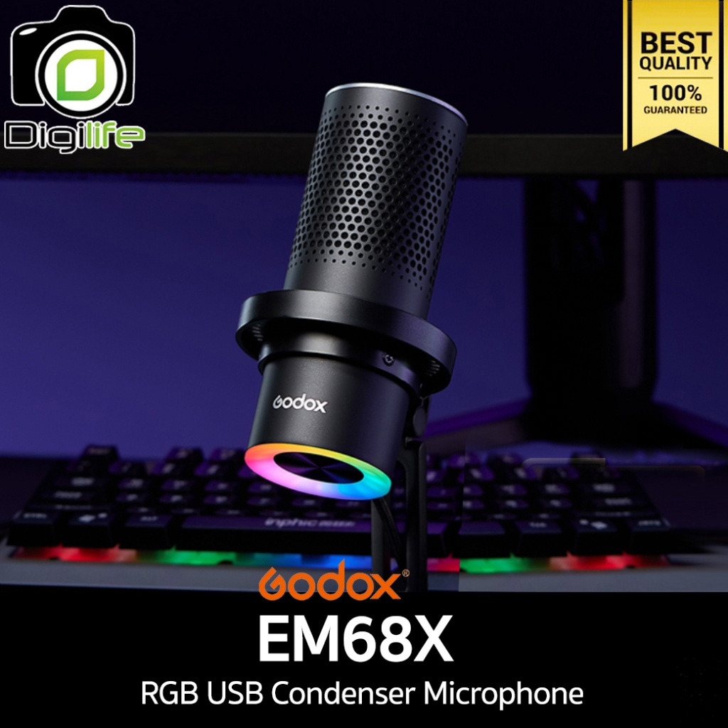 ลดล้างสต๊อก - Godox Microphone EM68X RGB USB Condenser Microphone สำหรับ Live streame, Video / DigilifeThailand