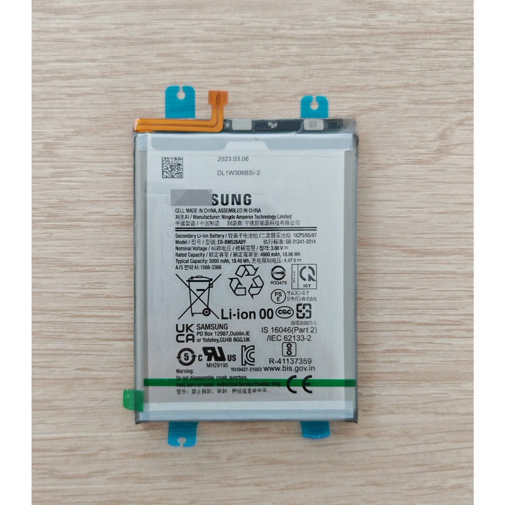 ✨ แบตเตอรี่แท้ For Samsung Galaxy M52 5G / M53 5G / M33 5G / M23 5G M236 A73 / A23 / F23 5G EB-BM526ABS EB-BM526ABY