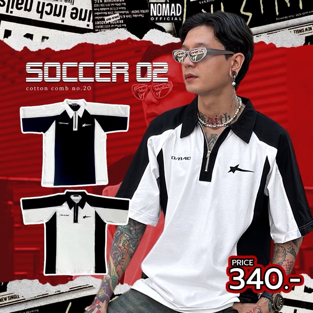 NOMAD SOCCER 02 รุ่นคอปก สตรีท Y2K💥