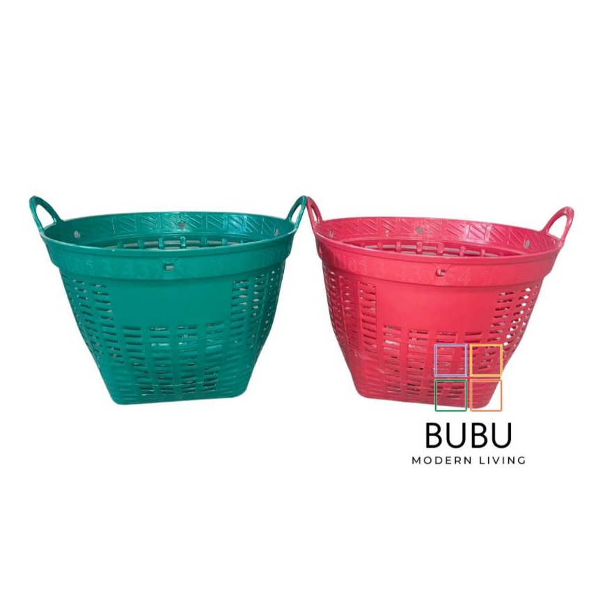 เข่งพลาสติก เบอร์3 บรรจุ 50 kg. ตรา ช้างห้าดาว| เข่งอเนกประสงค์ ใส่ผลไม้ ใส่ต้นไม้ ใส่ผัก | ขนาด 43x