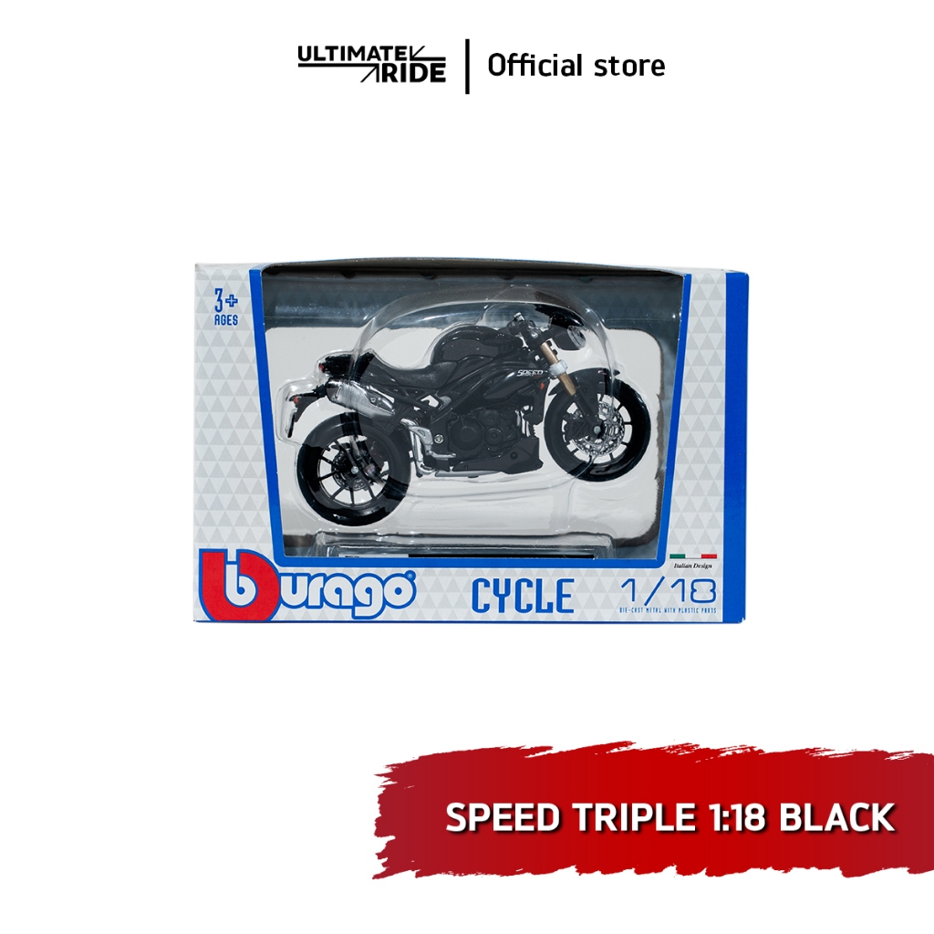โมเดล TRIUMPH MMOA12122 SPEED TRIPLE 1:18 BLACK