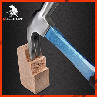MUSCLE COW ค้อนก้ามปู 28mm ค้อนมียางกันลื่น ด้ามไฟเบอร์ ค้อนมีช่องเสียบตะปู สามสีการส่งแบบสุ่ม