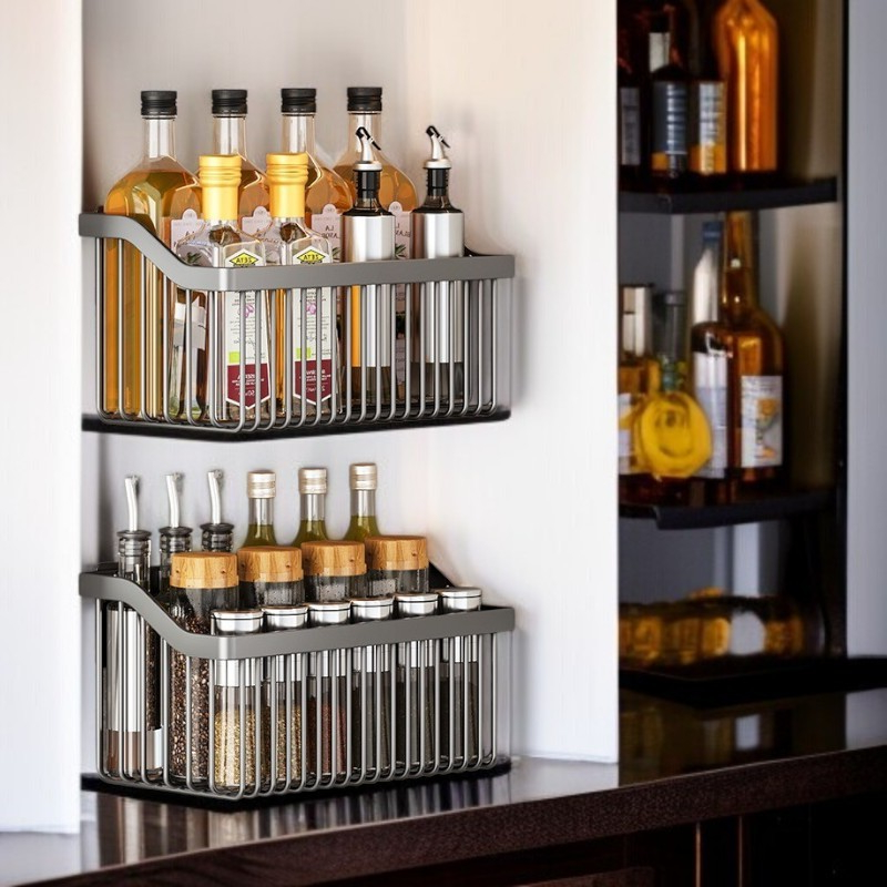 AD159_Shop ตะแกรงเหล็ก ชั้นวางของ ติดผนัง ฟรีกาว/สกรูเจาะผนัง กันสนิม แข็งแรง ทนทาน รับน้ำหนักได้ดี - รูปที่ 3