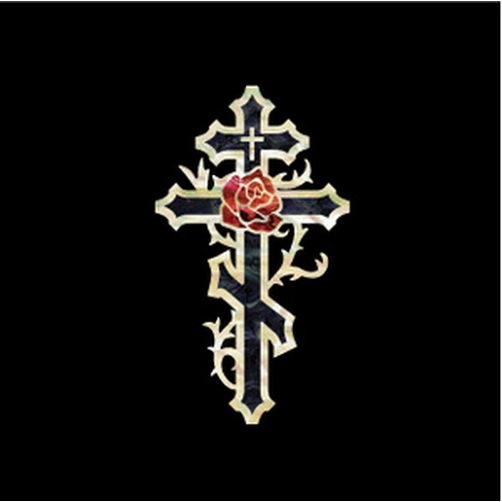 Cross & Rose Body/S Inlay Sticker
