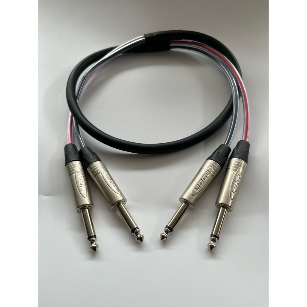 สายts โมโนหัวท้าย L/R ทำจากสายมัลติคอร์2คอร์ ของDynacom หัวของLidgeทั้งชุด