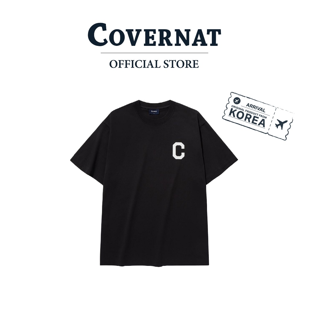 COVERNAT เสื้อยืด รุ่น C Logo T-Shirt Black (70361SLGSSU_U5BKXX)