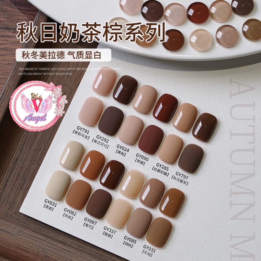 สีเจล GAOY โทนสีน้ำตาล Brown Tone มีให้เลือกหลากหลายเฉดของโทนสีน้ำตาล แท้ 100%