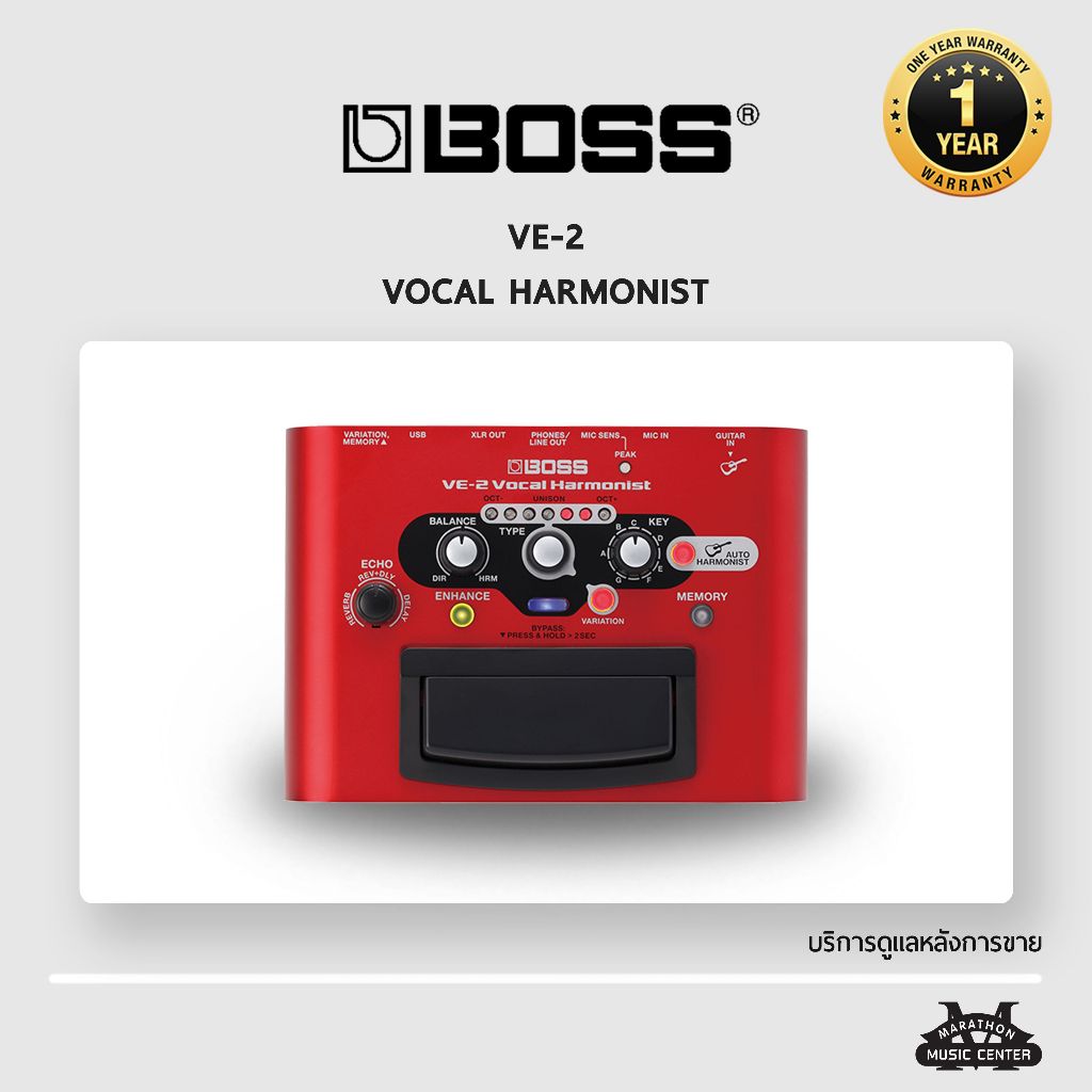 เอฟเฟคร้อง Boss VE2 Vocal Harmonist