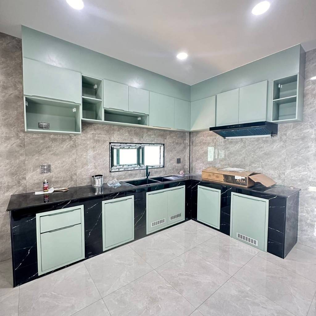 ตู้ติดผนัง ตู้ลอย รุ่น ECO Series by MJ Kitchen Solutions สีซีซอลท์