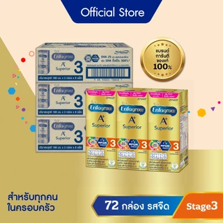 นมกล่อง เอนฟาโกร ยูเอชที ซุพีเรียร์ สูตร3 (24 กล่อง) x3 ลัง Enfagrow UHT Superior Stage3 (24 boxes) x3