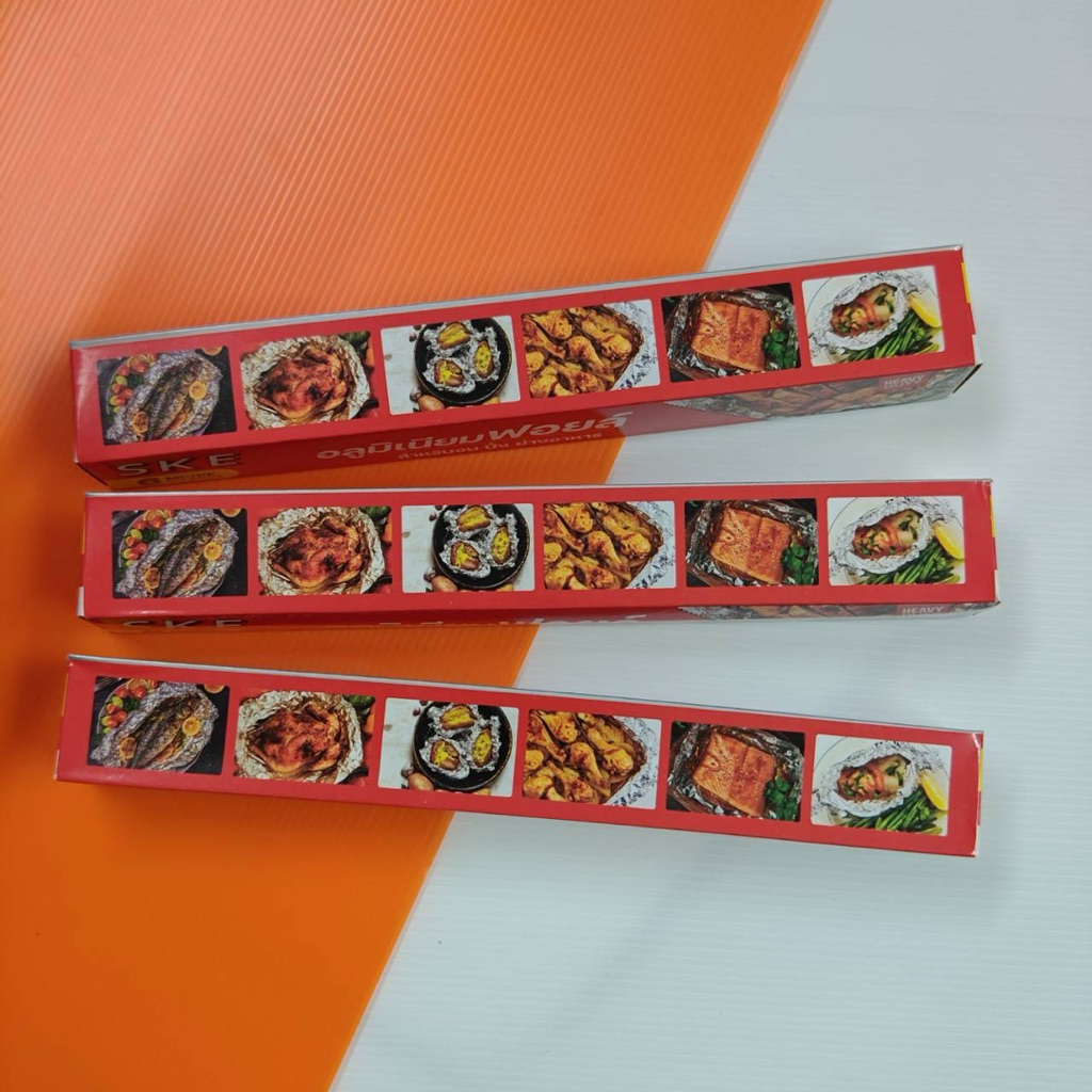 (ยกโหล 12 ชิ้น) No.2014 ฟอยล์ห่ออาหาร ฟอยล์ปิ้งย่าง  อะลูมิเนียมห่ออาหาร คุณภาพดี ความยาว 6 เมตร ได้ทั้งหมด 12 ชิ้น