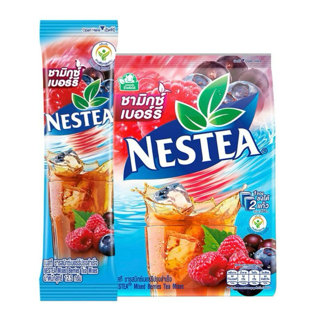 Nestea เนสที ชามิกซ์เบอร์รี่ ปรุงสำเร็จ ชนิดผง 12.5g x18ซอง ชาซอง