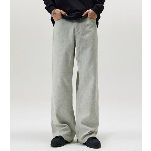 กางเกงทรงกระบอกผู้ชาย dirty gray pants