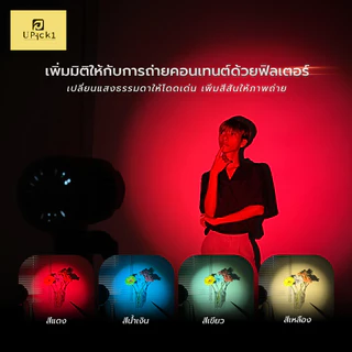 UPick1 สปอตไลท์มินิ รุ่นประหยัด YM-33 LED Spotlight Mini COB 10W CRI95+ 3200-6500K/ แผ่นสี4 ในตัว ผสมสีได้อย่างอิสระ