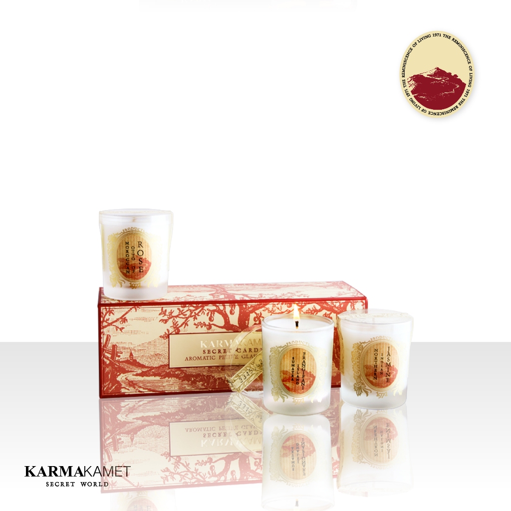 KARMAKAMET | Aromatic Petite Glass Candle / Set | คามาคาเมต เทียนหอม ตกแต่งบ้าน ปรับอากาศ ผ่อนคลาย ของขวัญ