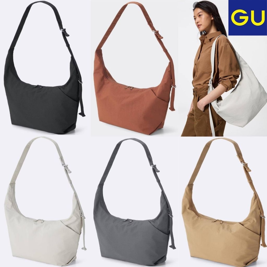 พร้อมส่ง✨️กระเป๋า GU Bag รุ่น Hobo สายปรับได้ ของแท้ 💯 จากญี่ปุ่น