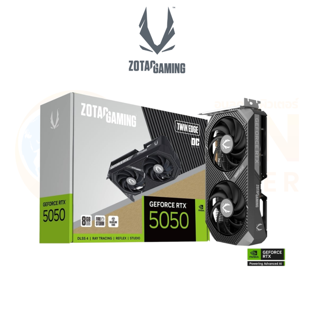 VGA การ์ดจอ ZOTAC GAMING GEFORCE RTX 5050 TWIN EDGE OC 8GB GDDR6