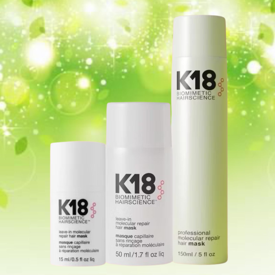 K18 leave-in molecular repair hair mask 15 50 150 ML.ลีฟอิน มาส์ก การซ่อมแซมระดับโมเลกุลของ 18ทำงานท