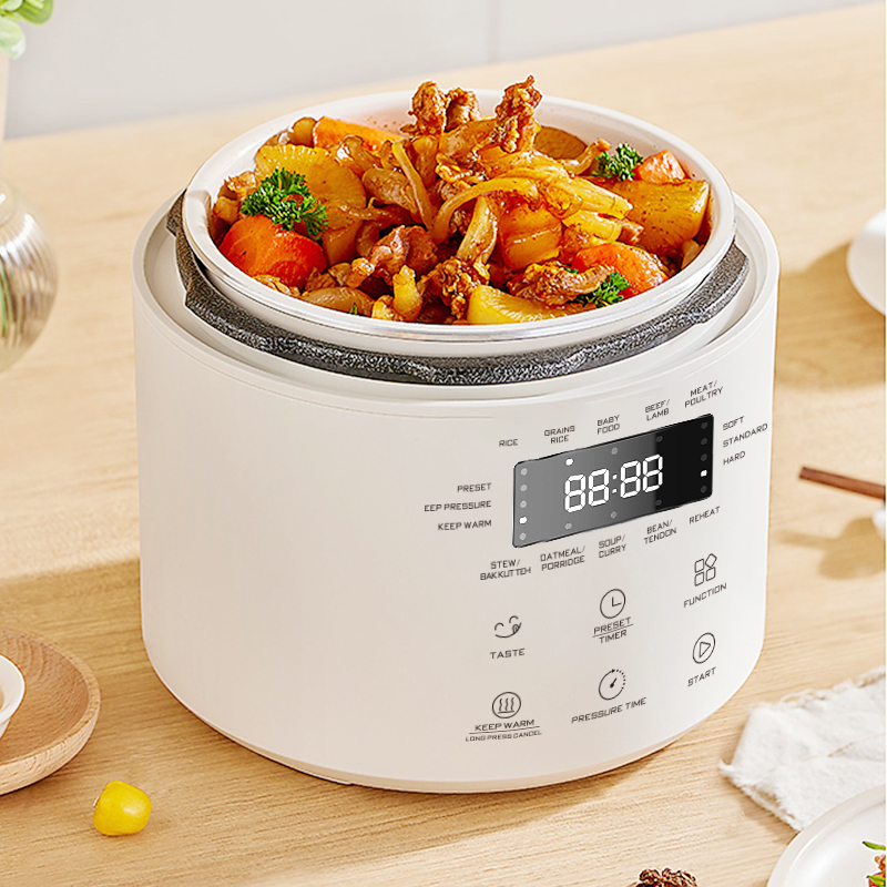 LAHOME หม้ออัดแรงดันไฟฟ้า 5L ขนาดใหญ่ เคลือบเซรามิกไม่ติด หม้อไฟฟ้าดิจิตอล สำหรับตุ๋น ซุป ข้าว - รูปที่ 3
