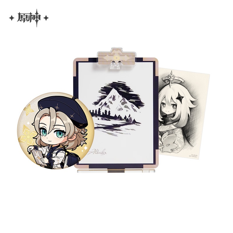 [ พร้อมส่ง / Official ] Genshin Impact Albedo Impression Costume - Badge + Note Holder เกนชิน เข็มกล