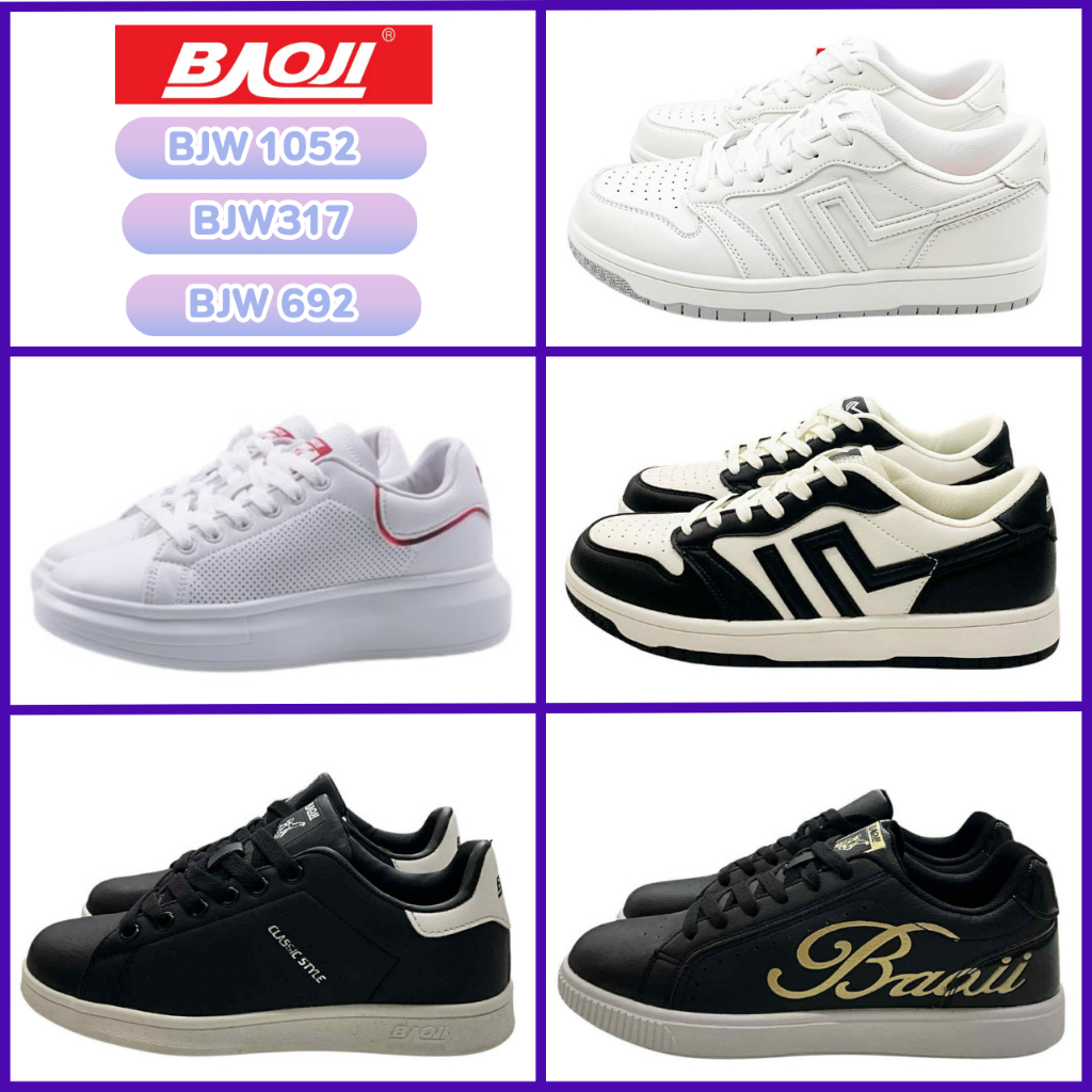 (ราคาพิเศษ) Baoji รองเท้าผ้าใบผูกเชือก รุ่นBJW1052 BJW692 BJW317 ไซส์ 37-41(XRLN)