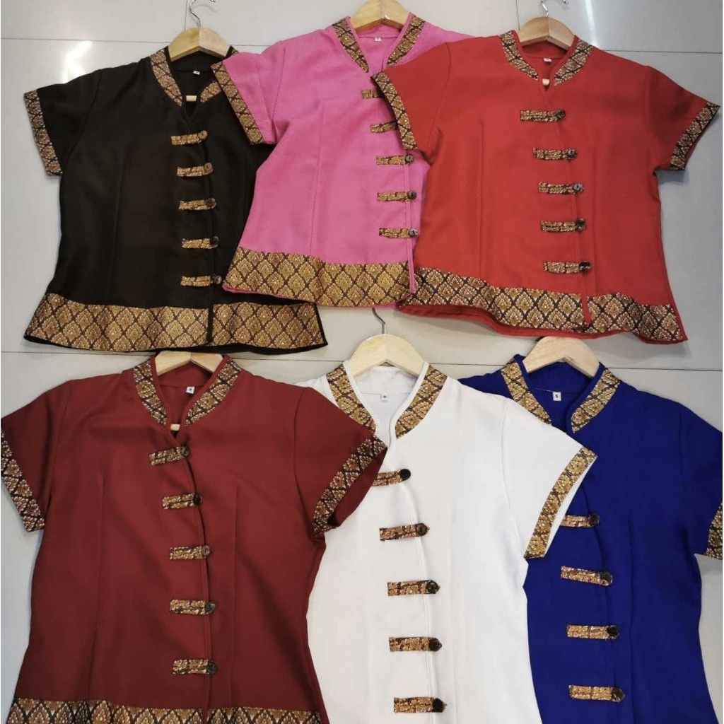 เสื้อพนักงานนวดสปา เสื้อลายไทย