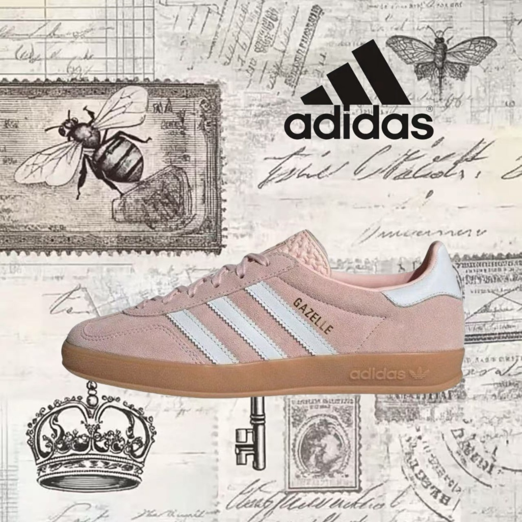 🎉（ของแท้ 100 %）adidas originals Samba OG IH5484 ชมพู/น้ำตาล/สีขาว