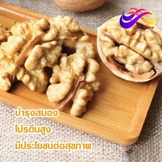 วอลนัทอบธรรมชาติ ไม่มีเปลือก 500g. พร้อมทาน เม็ดเต็ม เกรดA ถั่วและธัญพืช ขนม ถั่ววอลนัท Walnut ถั่ว โปรตีนสูง