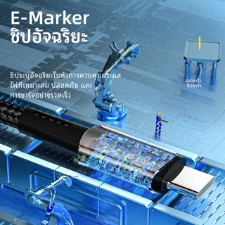Essager สายชาร์จ 100W PD Type C ถึง Type C สายชาร์จเร็วสำหรับโทรศัพท์ IP ของ Samsung 480Mbps
