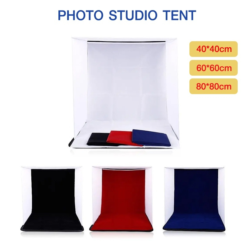 STUDIO TENT เต็นท์ถ่ายสินค้าแบบสี่เหลี่ยม มาพร้อมฉากหลัง 4สี ใช้งานง่าย ได้ภาพอย่างมือโปร  ฉากพื้นหล