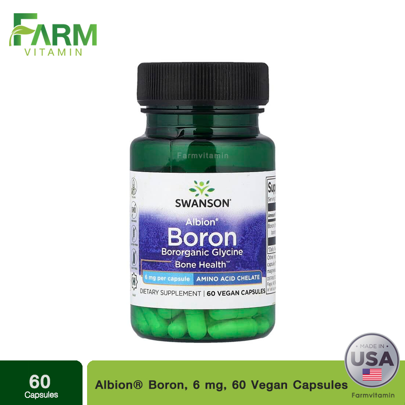 Swanson, Albion® Boron, 6 mg, 60 Vegan Capsules