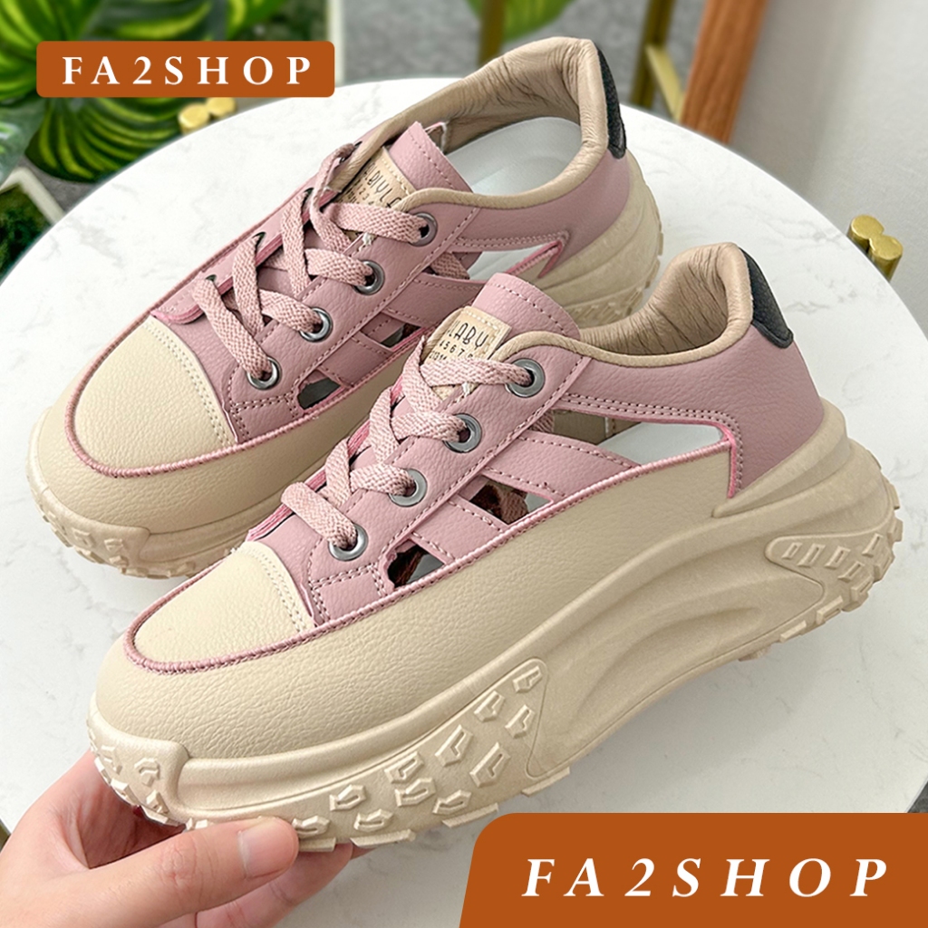 FA2SHOP รุ่น FQ152 รองเท้าผ้าใบส้นสูง