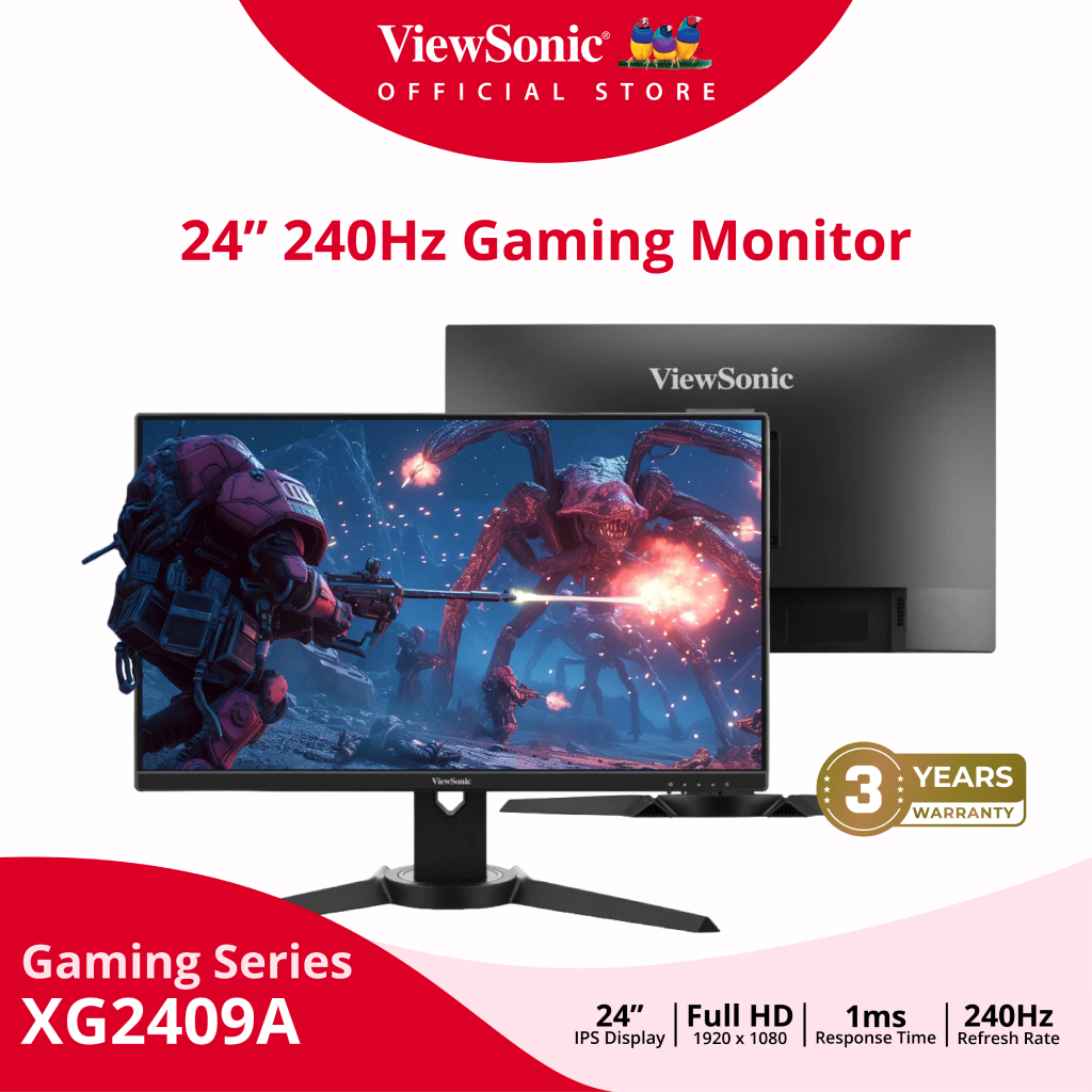 ViewSonic Gaming Monitor XG2409A / 24" Full HD / IPS / 240Hz / 1 ms (จอมอนิเตอร์)