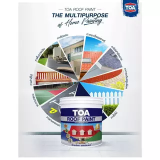 สีทาหลังคา ราคาของแท้ TOA ROOFPAINT สีทาพื้นปูน สีทาพื้นคอนกรีต สีทาพื้นสนามกีฬา สีทาเชิงชาย สีทาเฌอร่า ขนาด 3.78ลิตร