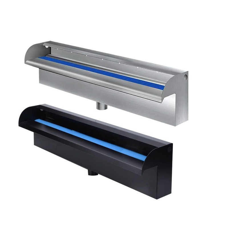 ม่านน้ำตก รางทำม่านน้ำตกสไตล์โมเดิร์น สแตนเลสเกรด 304 เต้าเสียบน้ำตกสแตนเลส น้ำตกสระว่ายน้ำ น้ำตกบ่อปลา น้ำตกภูมิทัศน์ - รูปที่ 7