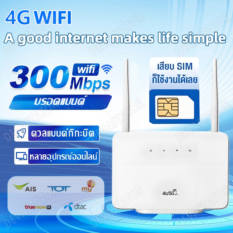🔥【จัดส่งด่วน】เร้าเตอร์ใส่ซิม4G เราเตอร์wifi Router 300Mbps ใช้ได้กับซิมทุกเครือข่ายเสียบใช้เลยไม่ติดตั้ง 2.4Ghz