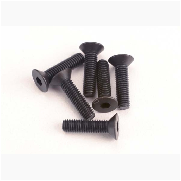 TRAXXAS 2552 Screws, 3x12mm countersunk machine (6) (hex drive)