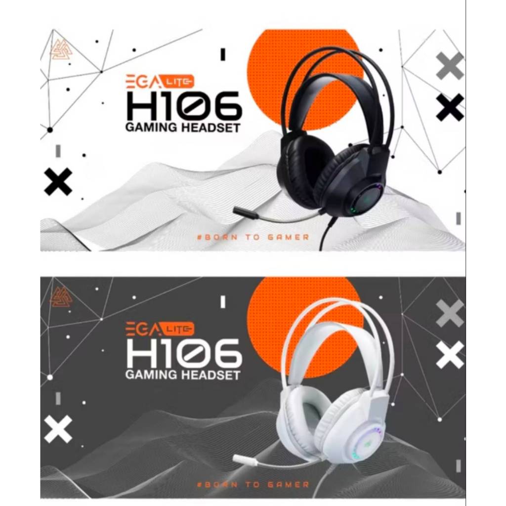 🛵มีส่งด่วน💨 EGA LITE H106 หูฟังเกมมิ่ง Gaming Headset รุ่นนี้เชื่อมต่อผ่านสาย USB + 2 Jack 3.5mm
