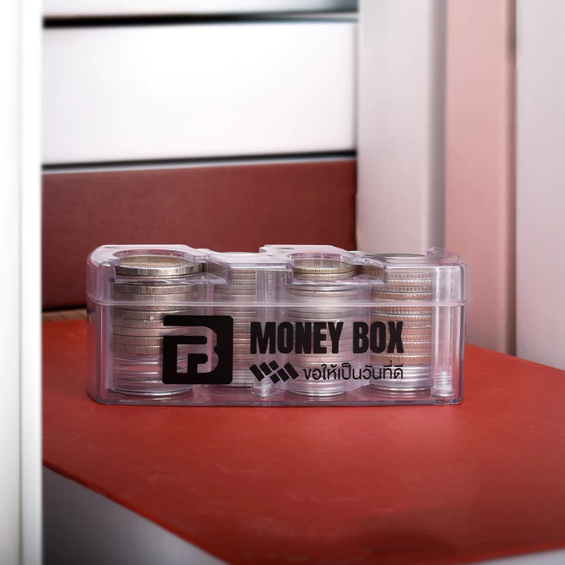 PANDA กล่องเก็บเหรียญ BOX ใส่เหรียญได้เยอะ สำหรับพกพา หรือใช้แต่งรถ thumbnail 6