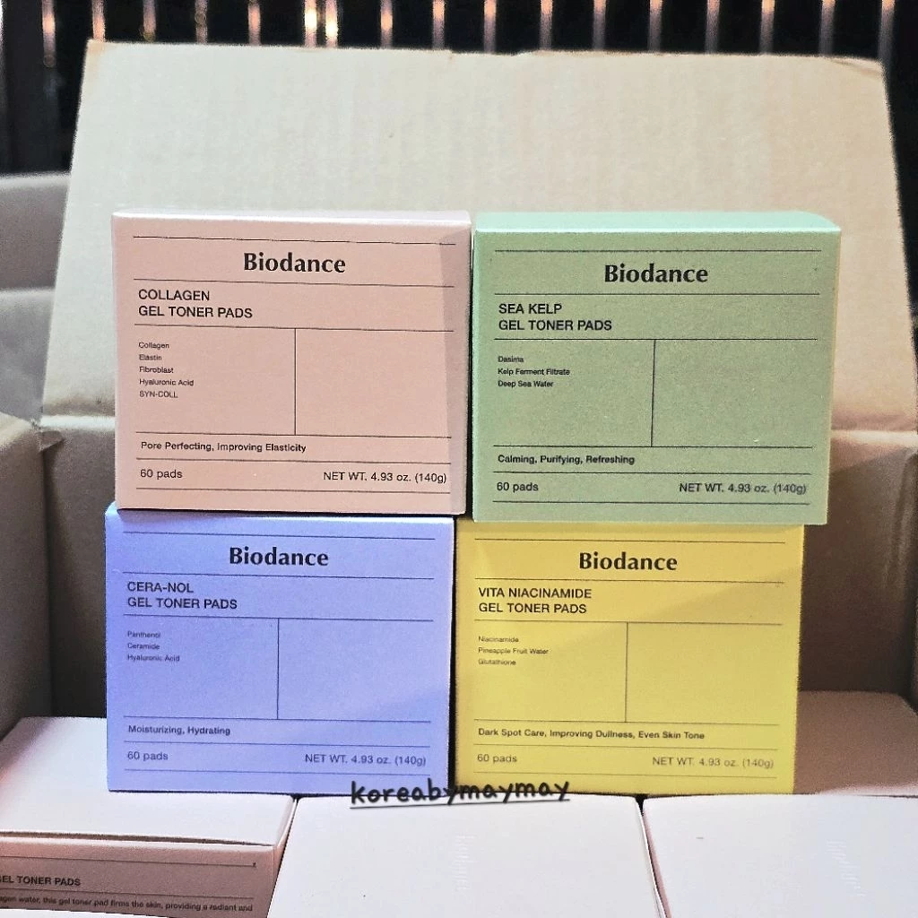 🎈แท้/แพคเกจล่าสุด🎈Biodance toner pads 60 แผ่น พร้อมส่งทั้ง 4 สี แท้จากเกาหลี