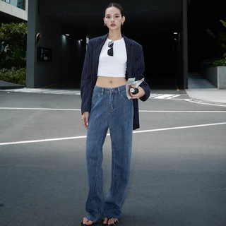 MERMAIDSTUDIO - PETITE SOUFFLÉ JEANS ยีนส์ทรงกระบอกผ้าไม่ยืด